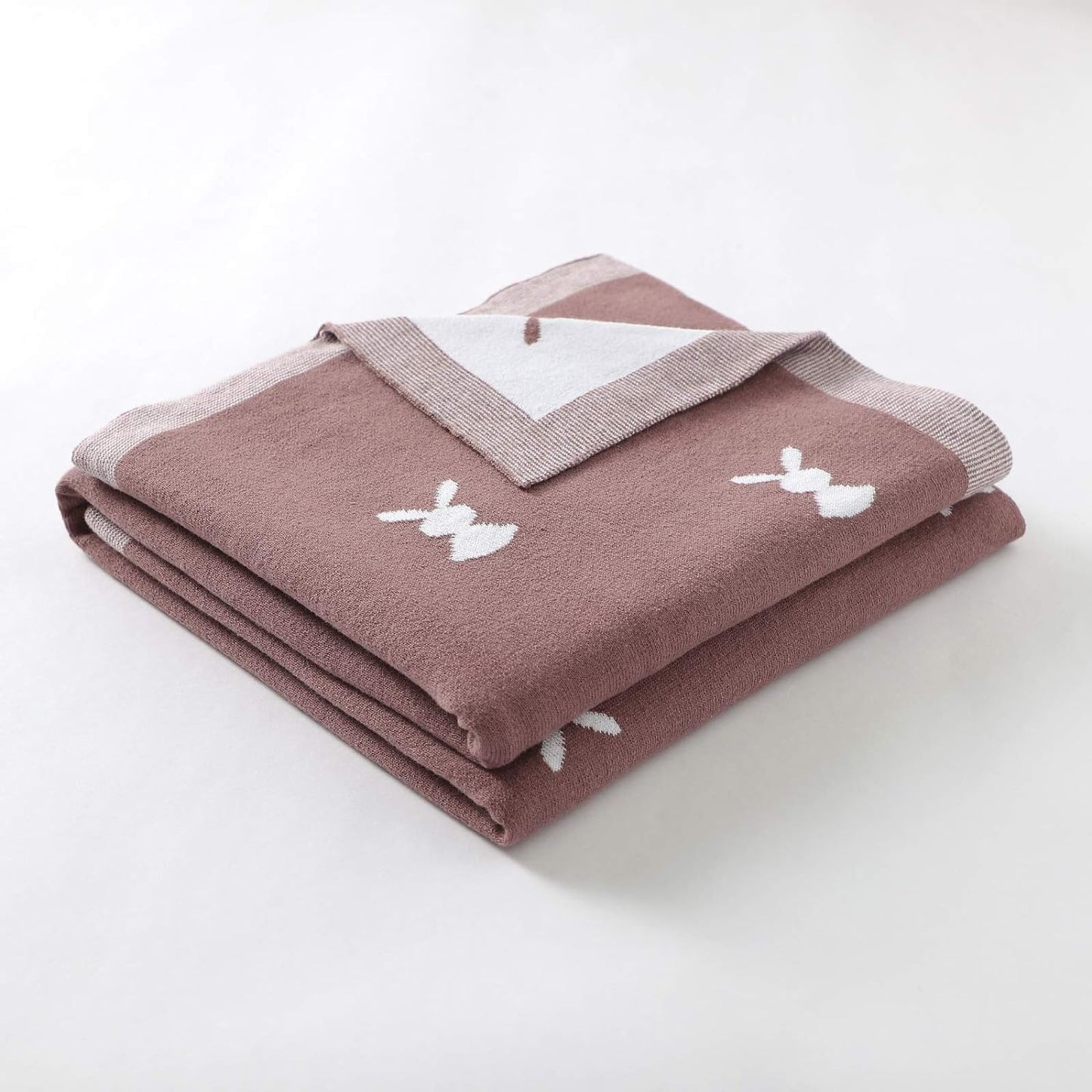 Wrap me Baby Wrap Blanket Soft 100% Cotton - Bunny Pattern