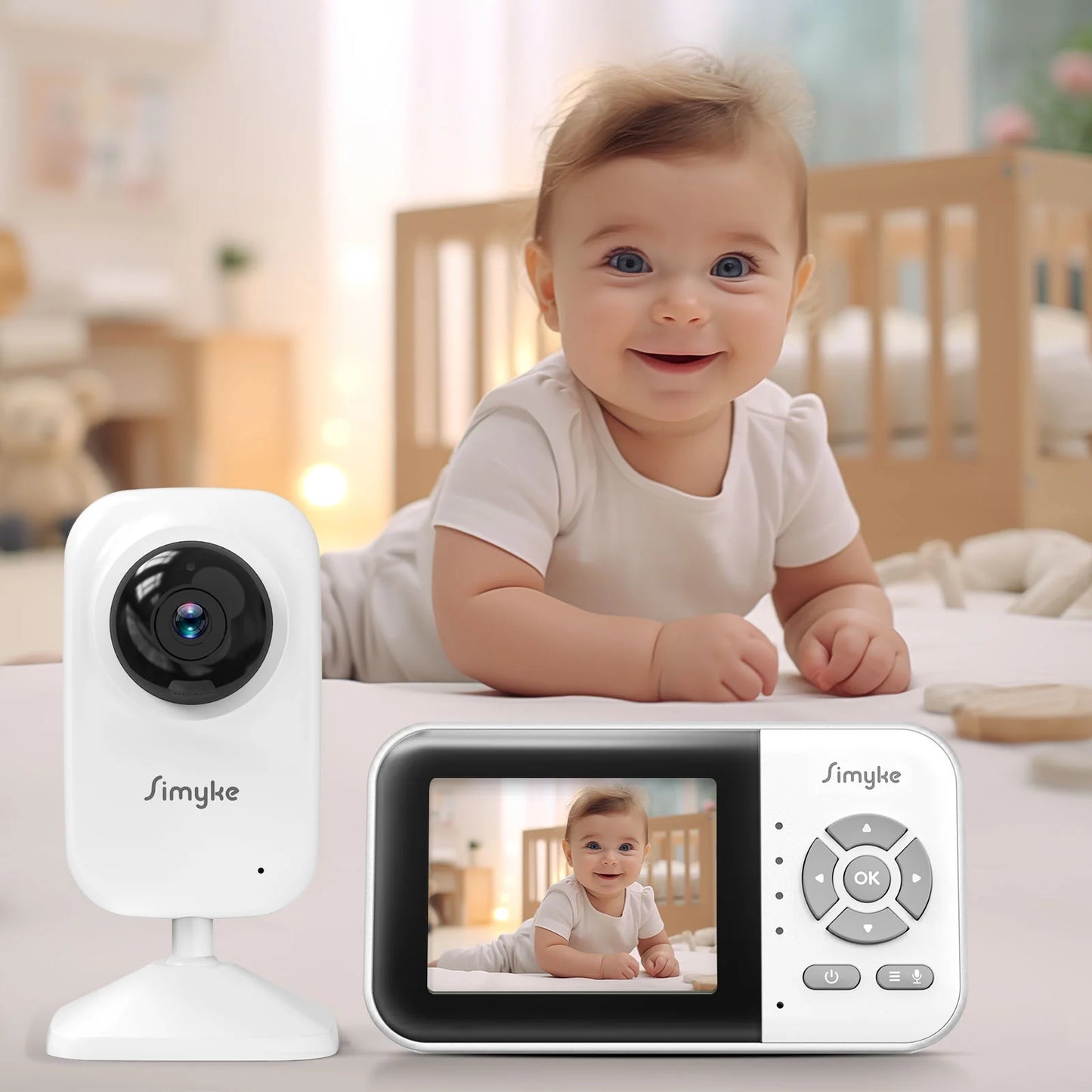  Video Baby Monitor,Wifi Baby Camera,2.8" LCD Display