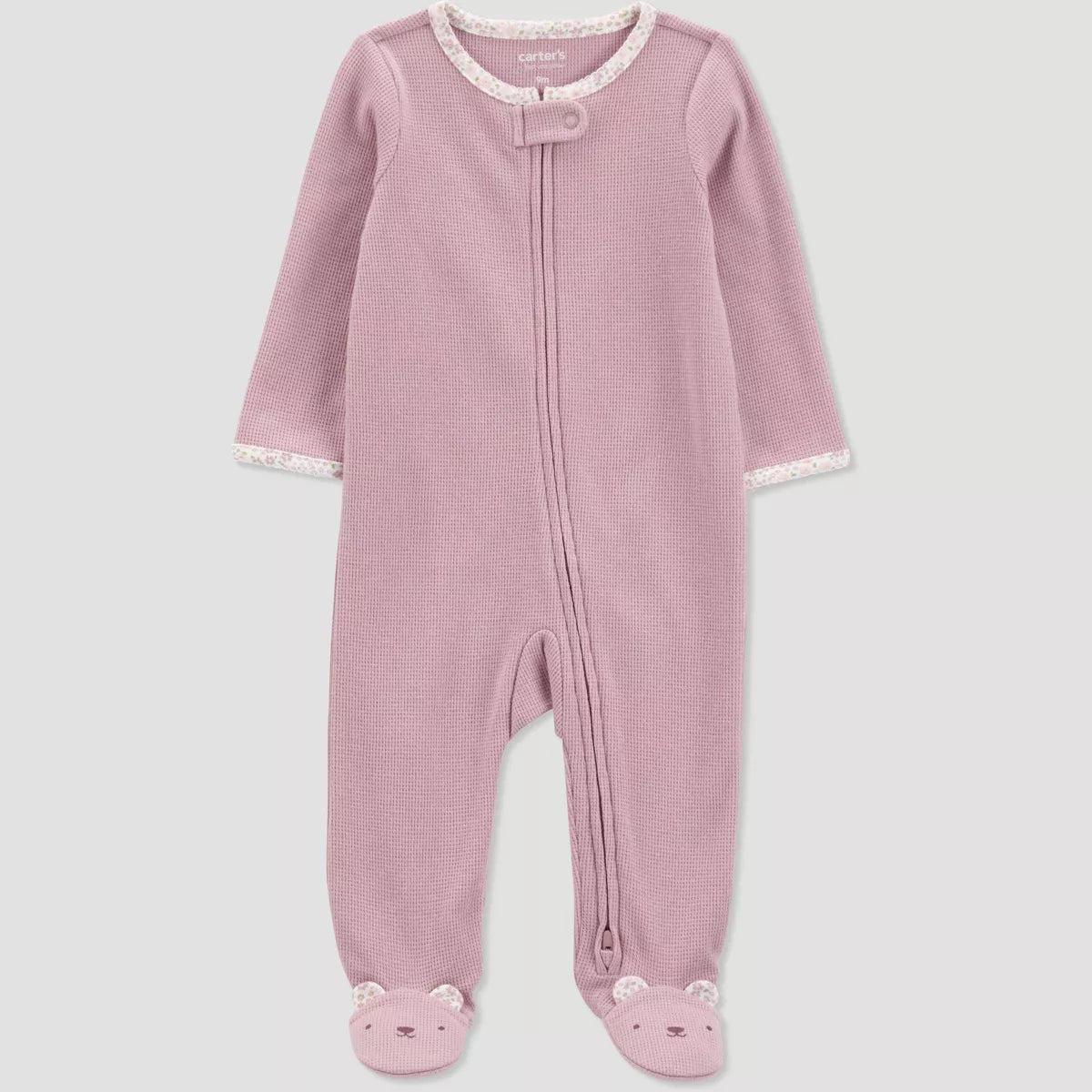 Keeping Cozy Baby Girls Thermal Mauve Solid Sleeper 