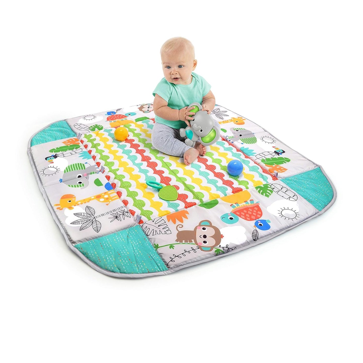 Happy Play 5-In-1 Jumbo Play Mat Converter to Ball Pit Baby Gym