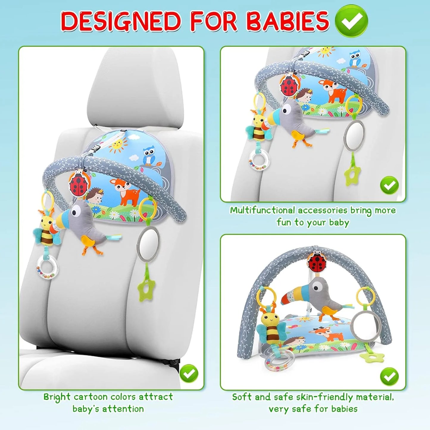 Lullaby Infant Hanging Car Seat Toys for Babies 0-6 Months