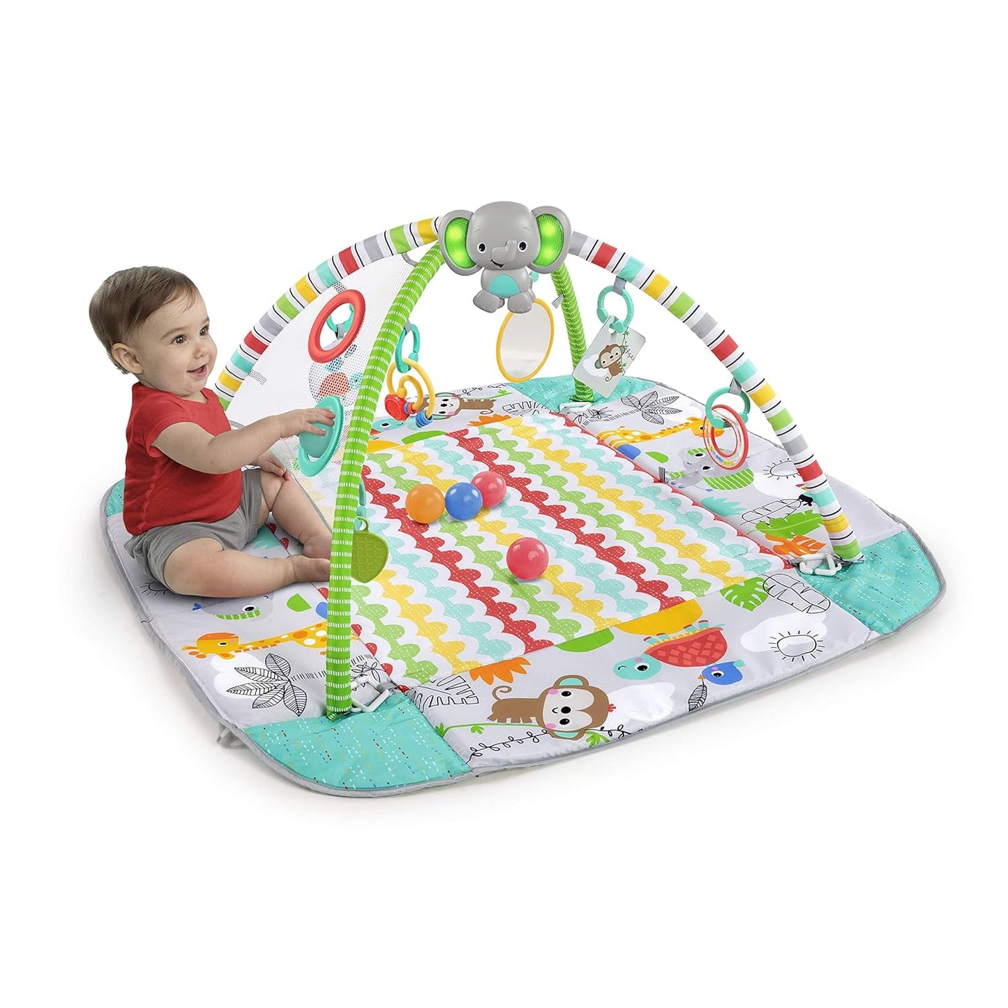 Happy Play 5-In-1 Jumbo Play Mat Converter to Ball Pit Baby Gym