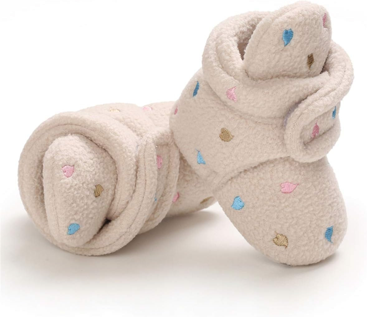 Luxe Baby Booties Newborn Fleece Boots -Non Slip Grippers 