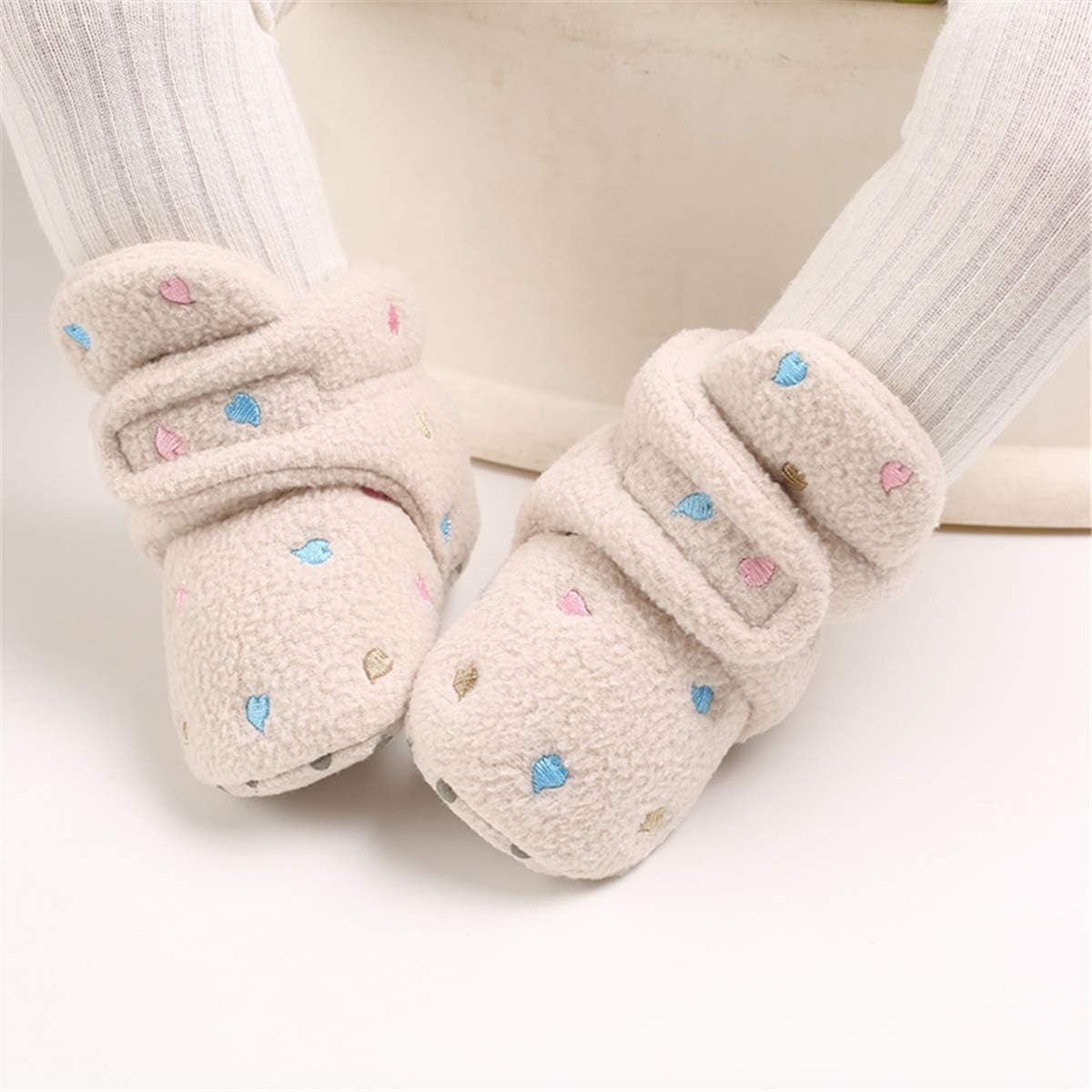 Luxe Baby Booties Newborn Fleece Boots -Non Slip Grippers 