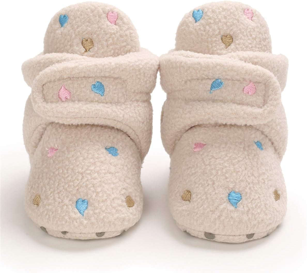 Luxe Baby Booties Newborn Fleece Boots -Non Slip Grippers 